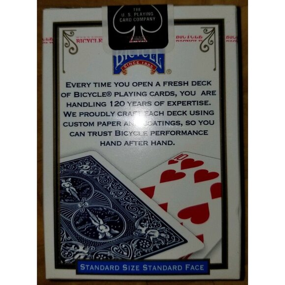 BICYCLE - Poker Size Standard Index Playing Cards  - 1 Deck of Blue Cards! - Picture 2 of 3